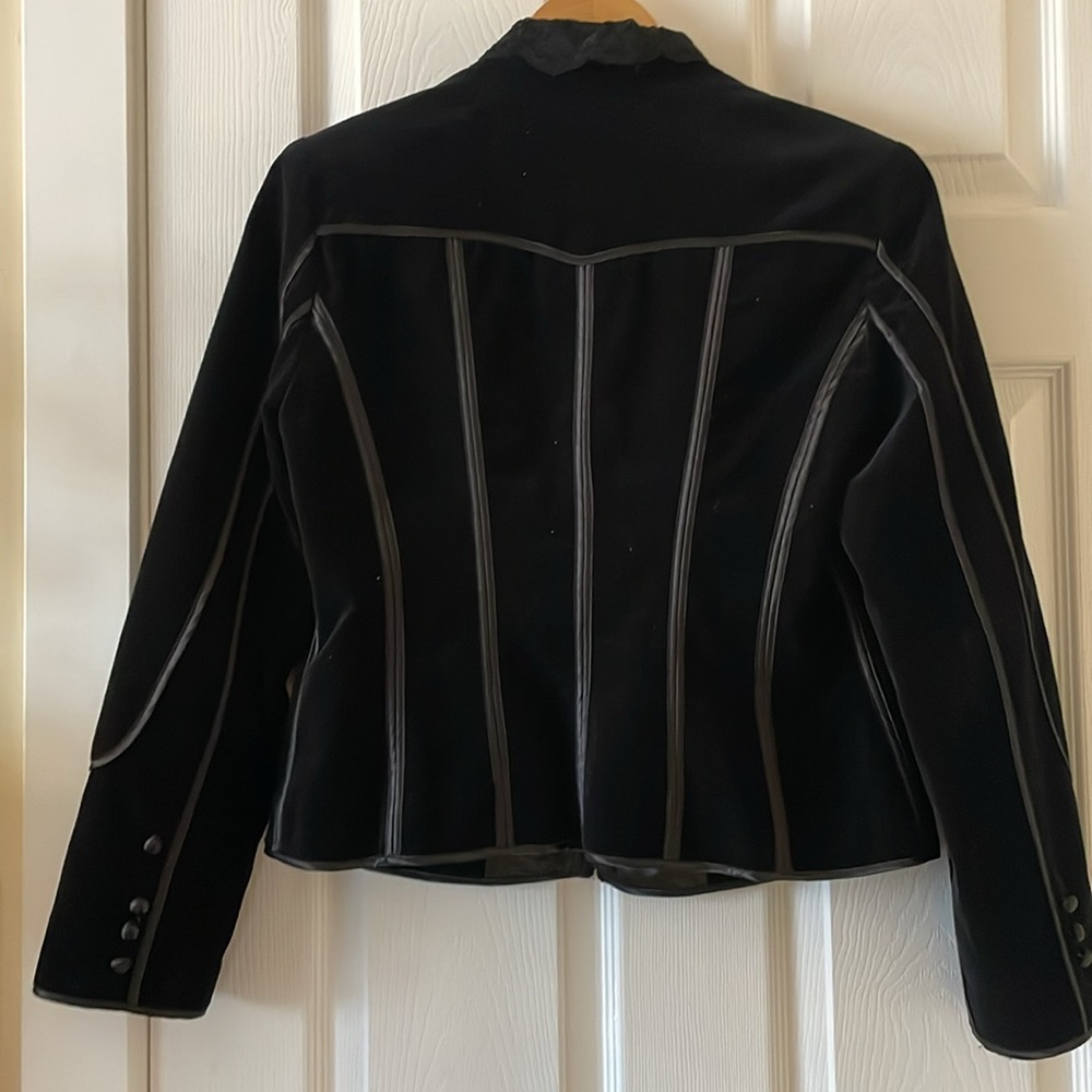 Vintage Nygard gothic vampire vampy black velvet blazer glam witchy - Picture 7 of 14